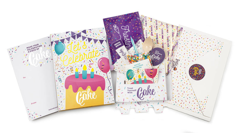 Let's Celebrate Cake Card - Vanilla Confetti