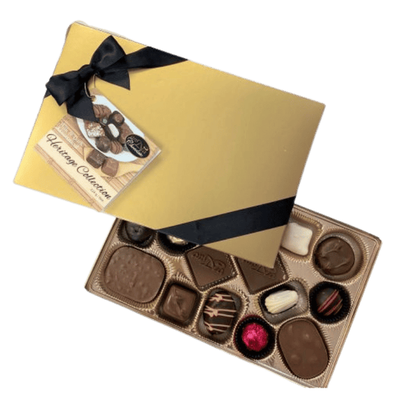 “Andea Chocolate” Heritage Milk and Dark 16-piece chocolate box add-on for Calgary gift baskets