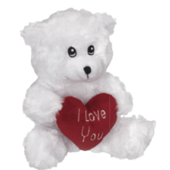 Small “I Love You” plush bear add-on paired with a Valentine’s gift basket