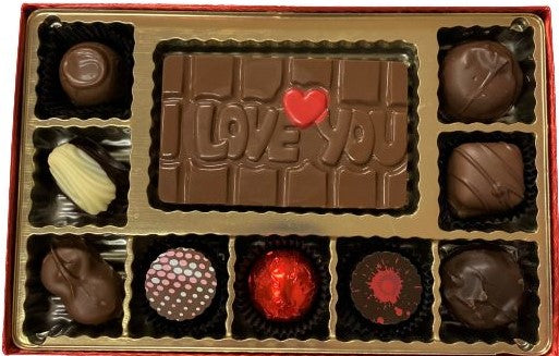 *"I Love You" 10 pc Chocolate Gift Box