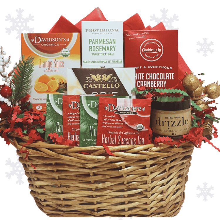 Winter Warmth Tea & Cookies Gift Basket