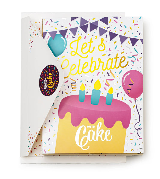 Let's Celebrate Cake Card - Vanilla Confetti