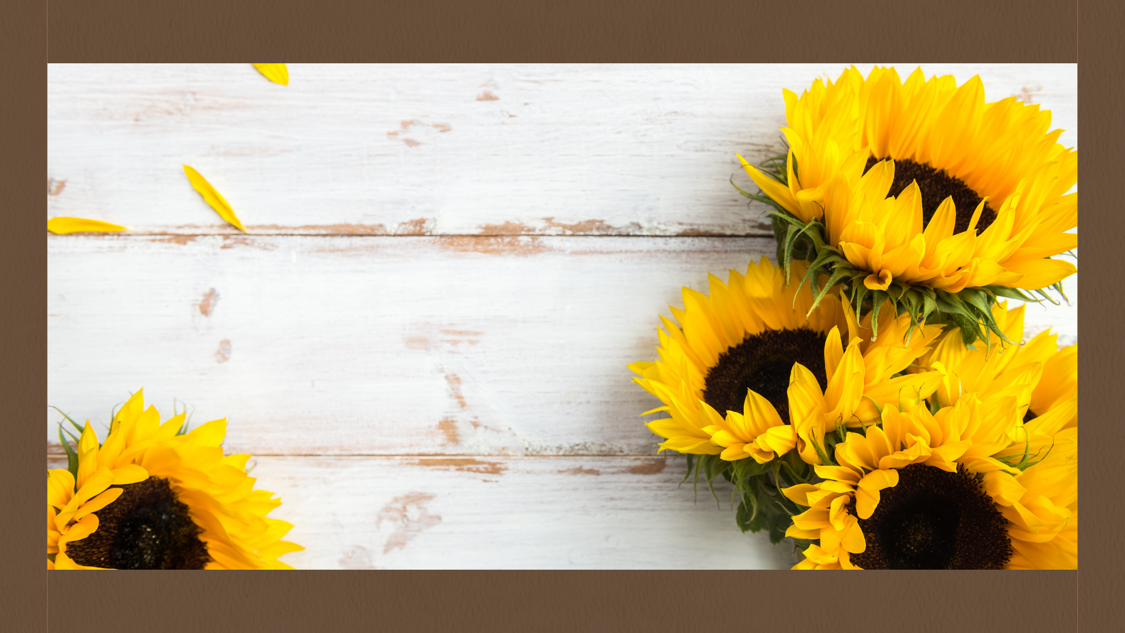 Summer gift basket banner with sunflowers with the phrase ‘Send Sunshine, Share Smiles