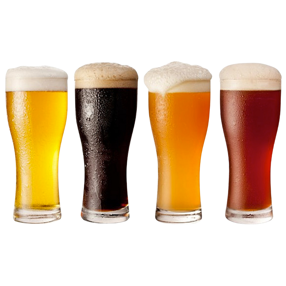 Four local craft beer cans added to a gift basket for Alberta delivery