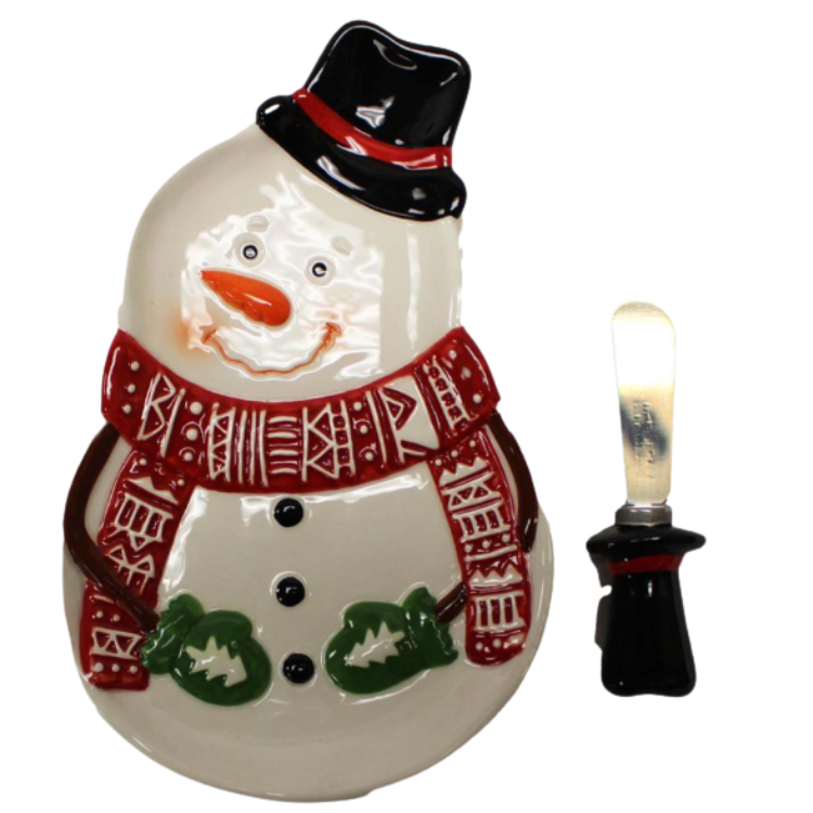 *Snowman Plate with Spreader